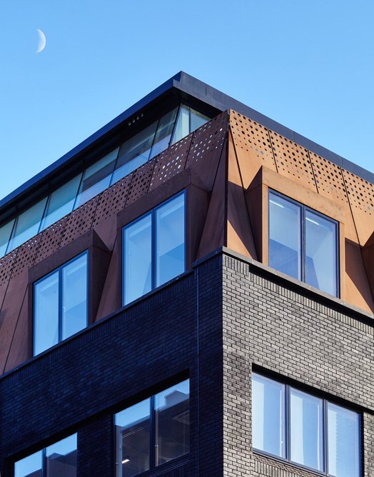 NES delivered Stiff + Trevillion’s vision for a Corten mansard and perforated balcony at The Office Group’s Borough High Street workplace.