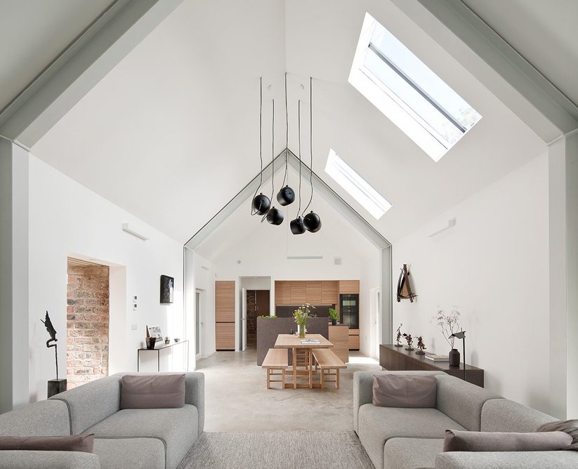 The Conservation Rooflights enliven the open-plan living and dining space.
