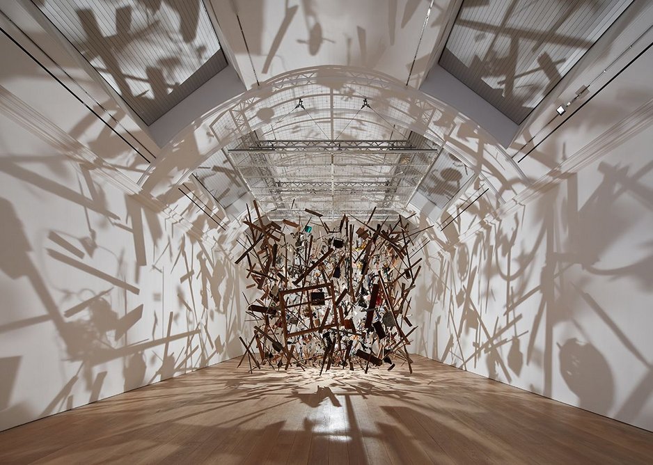 Cornelia Parker's shadows take advantage of the new volume of one of the exhibition galleries