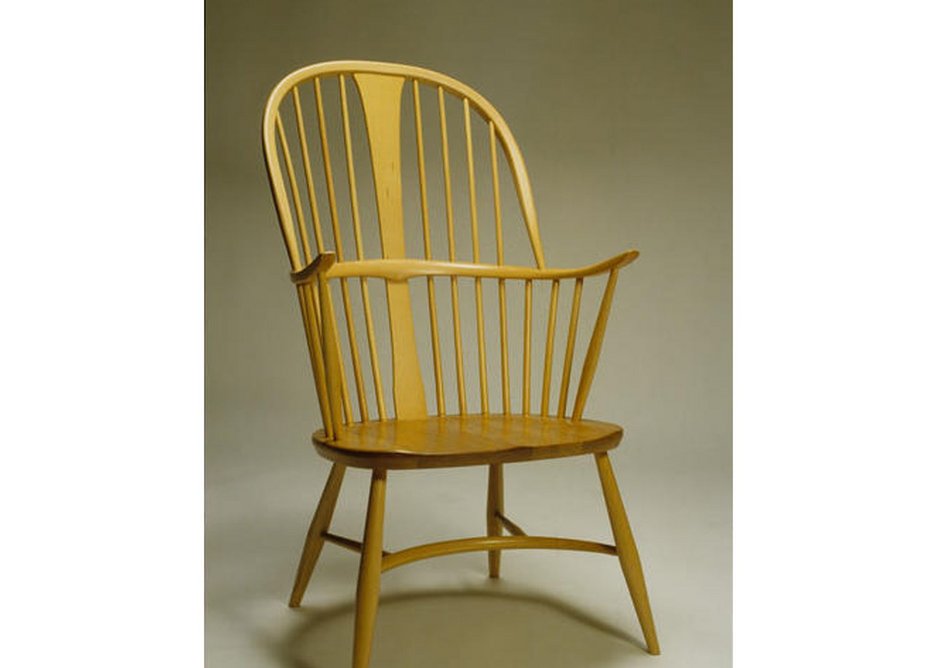 Ercol beech Chairmaker’s Windsor armchair, by Luciano Ercolani.