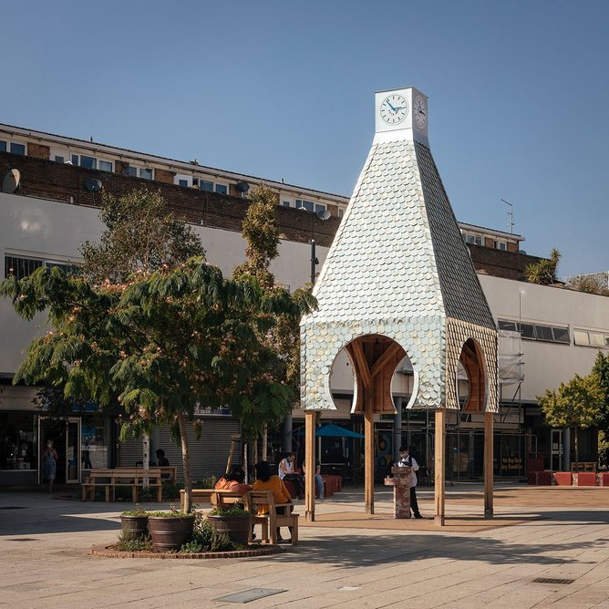 The Blue Market, Bermondsey, London by Hayatsu Architects and Assemble.