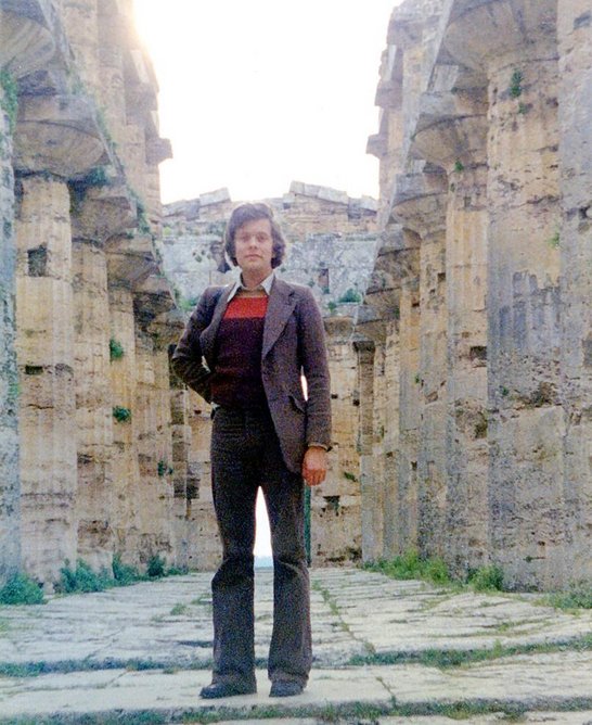 Robert Adam in Paestum when a Rome Scholar, 1973.