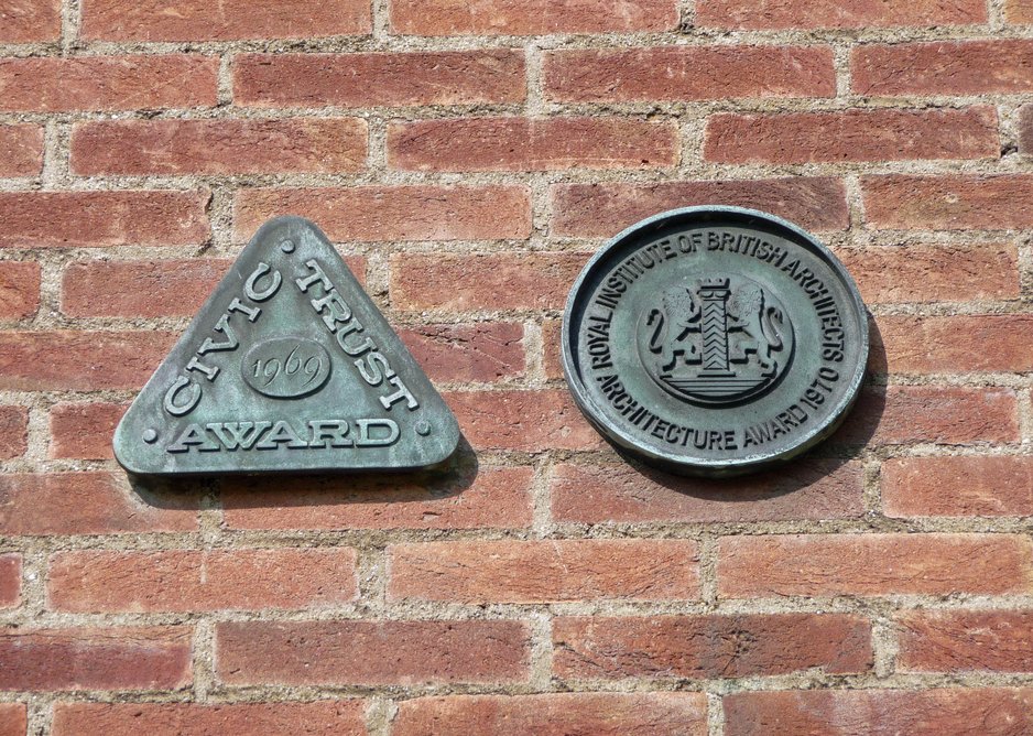 Never mind the poetry prizes, check out Larkin's architecture awards plaques.