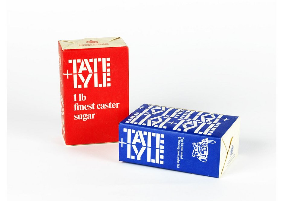 Tate & Lyle boxes, logo designed by FHK Henrion, FHK Henrion Archive, University of Brighton Design Archives.
