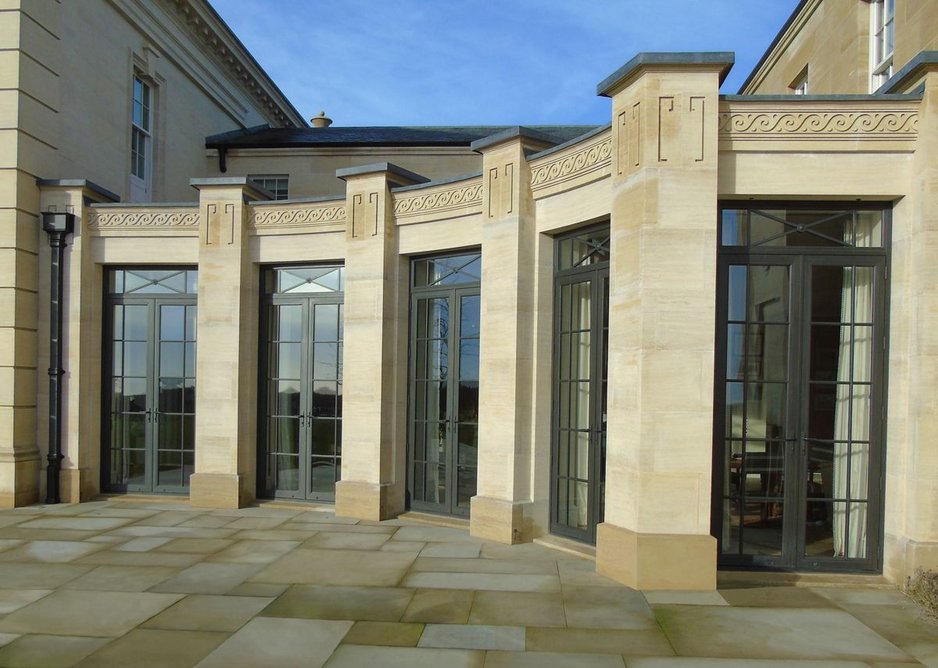 Classical design bronze doors by Architectural Bronze Casements at a property in Gloucester. Yiangou Architects.