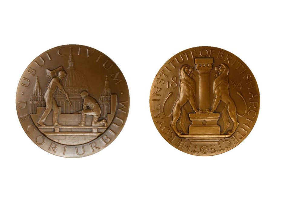 The RIBA Street Medal. Designed by Langford Jones, c.1922. This is possibly the first impression of the medal.