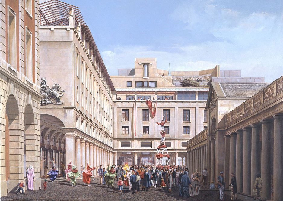 Painting by Carl Laubin of the Royal Opera House 1986.