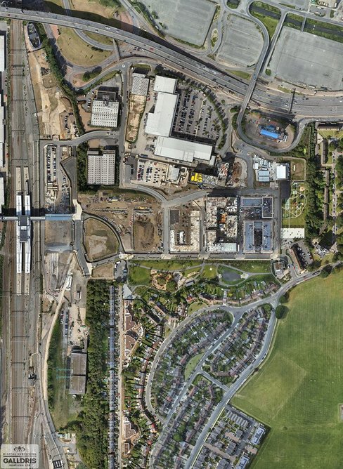 Brent Cross West station will complete soon. Claremont Park stretches east to meet Clitterhouse Fields.
