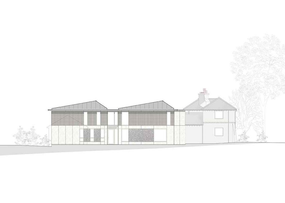 Front elevation of Cherry Tree House, designed by Guttfield Architecture.