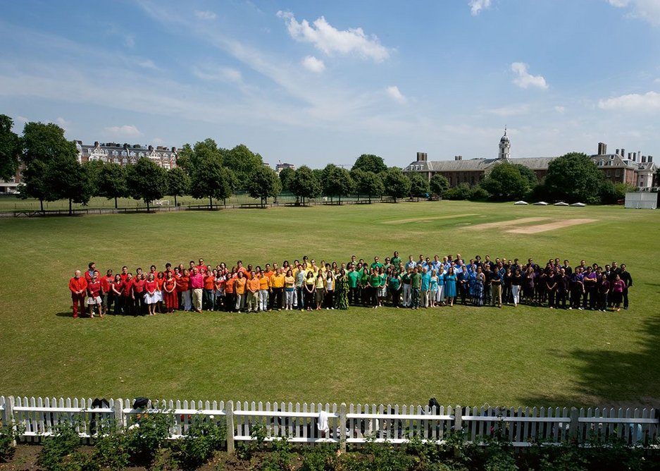 Team photo on Richard Rogers' Birthday, 2008.