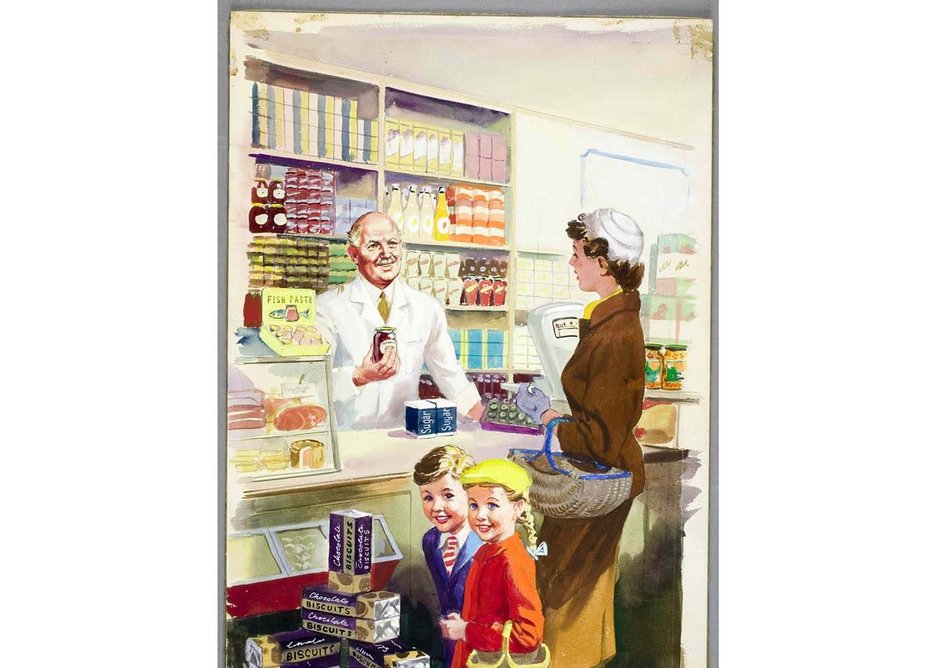 Shopping with Mother, 1958, Harry Wingfield.