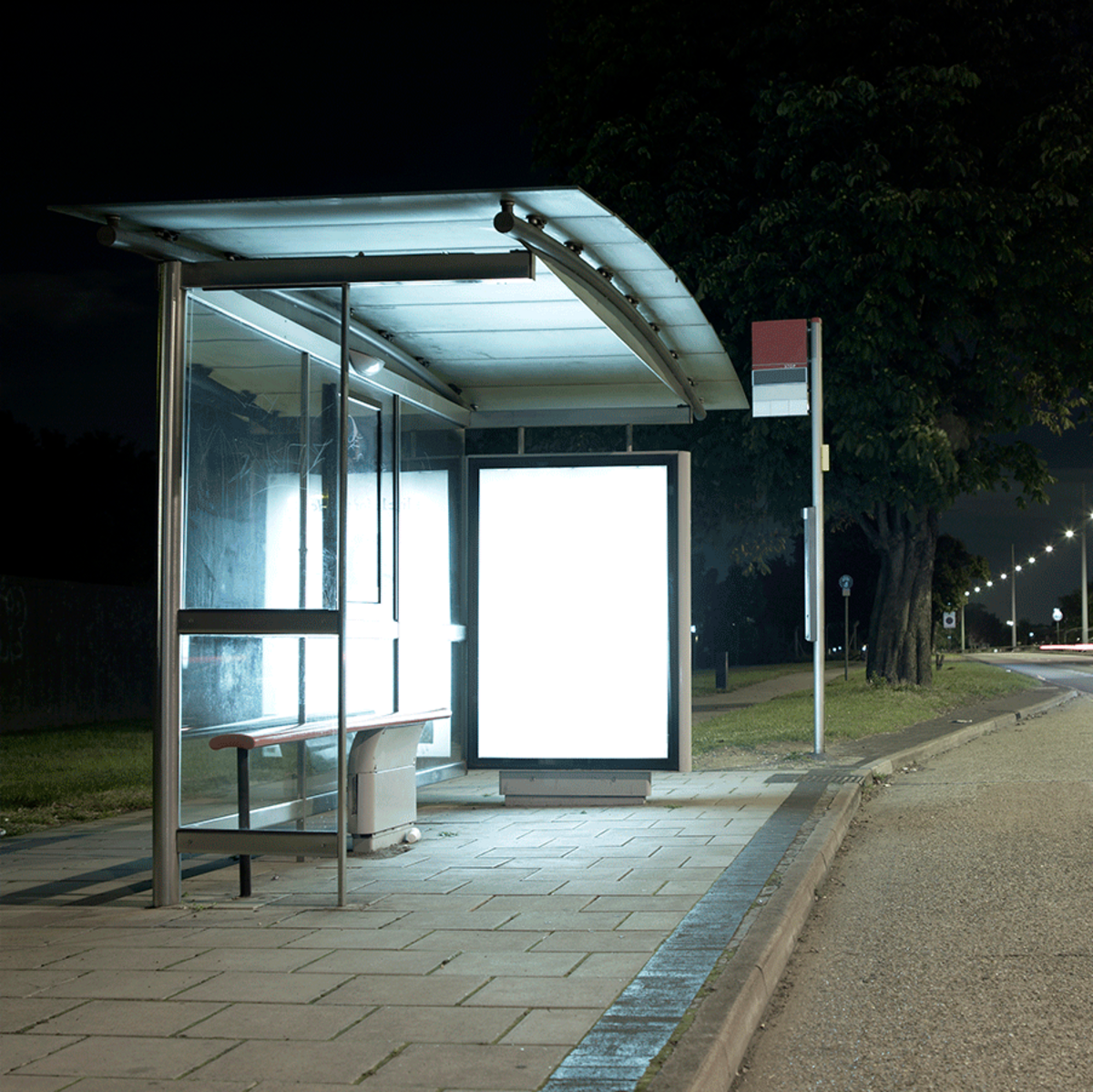 Автобусная остановка фон