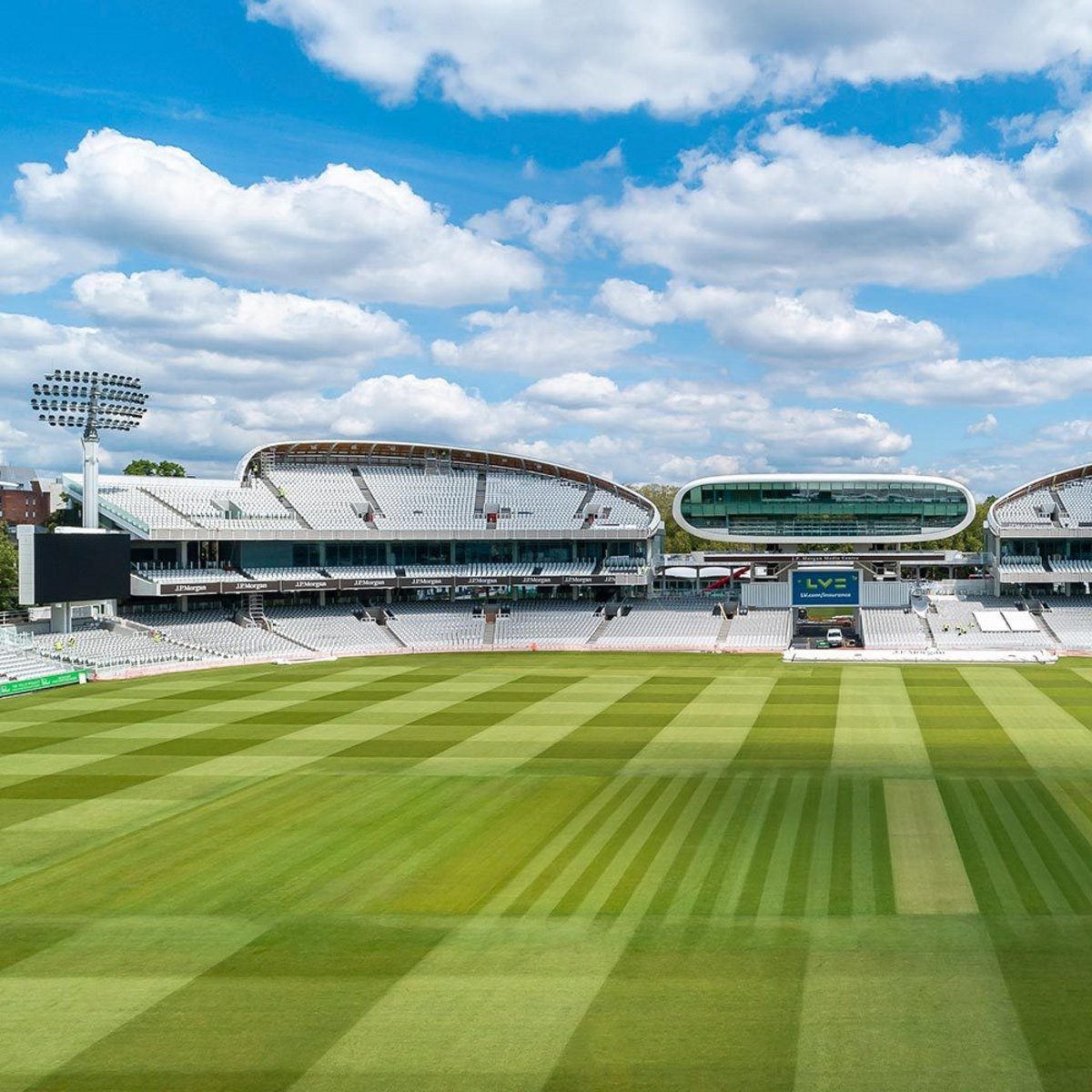 WilkinsonEyre's new stands at Lords sit well alongside the Media Centre |  RIBAJ