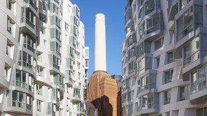 Frank Gehry frames Battersea Power Station with housing blocks