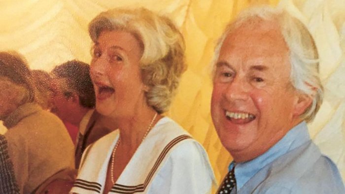 Gordon Frederick Taylor with his wife Barbara Newick, fashion designer.