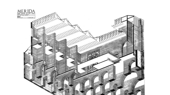 Chapter Material, Severiano Mário Porto, Top view: roof truss, rafter distribution, Balbina Environmental Assurance Center, Manaus, Amazonia, Brazil, 1985 © Federal University of Rio de Janeiro Architecture and Urbanism College Research and Documentation Center  Paper format: 86.5 x 61.5 cm Drawing technique: Pencil on tracing paper Scale: 1:100	 Plan contents: Top view: roof truss, rafter distribution Date: December 1985 Object: Balbina Environmental Assurance Center Location: Manaus, Amazonia, Brazil Time of construction: 1985