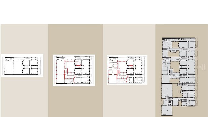 The Architectural Association's ground floor plan over time.