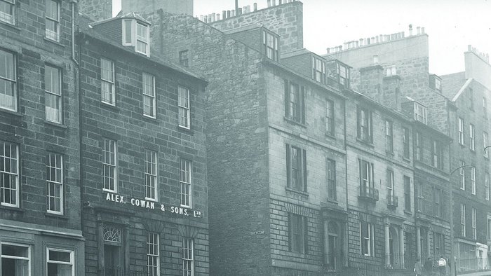 Corner of Dublin Street and Abercrombie Place, Edinburgh New Town, 1964.