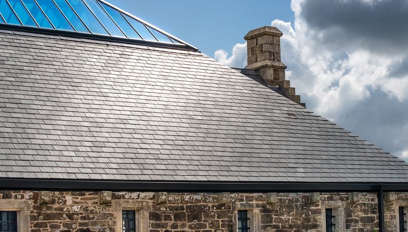 SSQ Riverstone phyllite at Bodmin Jail, Cornwall. Phyllite is considered the diamond of the slate world.