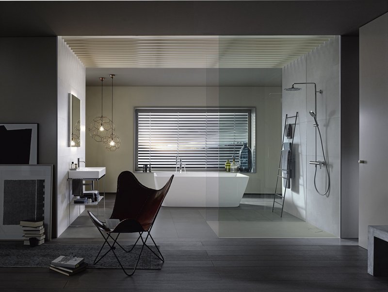 Stonetto from Duravit can be installed flush with the floor, recessed or floor-mounted.