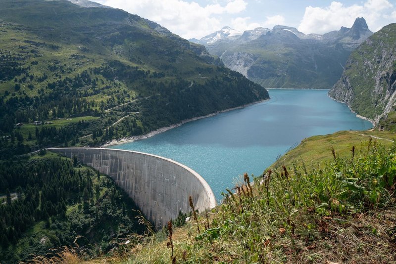 The 151m-high Zervreila hydroelectric dam near Vals.