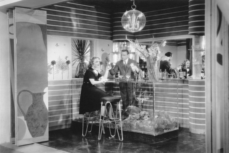 Gastone Medin. Set design for La casa del peccato (The House of Sin; Dir. Max Neufeld, 1938), with Assia Norris and Umberto Melnati Gelatin silver print on paper, 23.7 x 29.5 cm