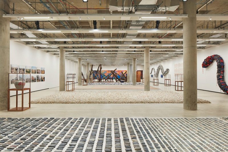 Installation view of Ai Weiwei: Making Sense at the Design Museum.