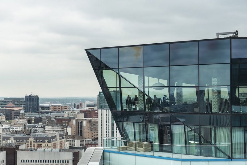 View from Make Architects’ 26-storey The Cube, looking over north Birmingham.