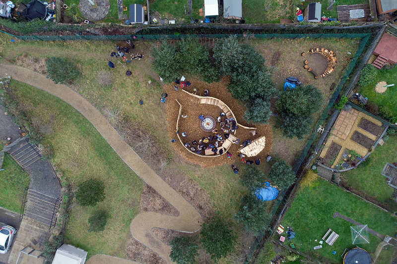 Making a place to learn in the great outdoors. Credit University of Plymouth architecture school