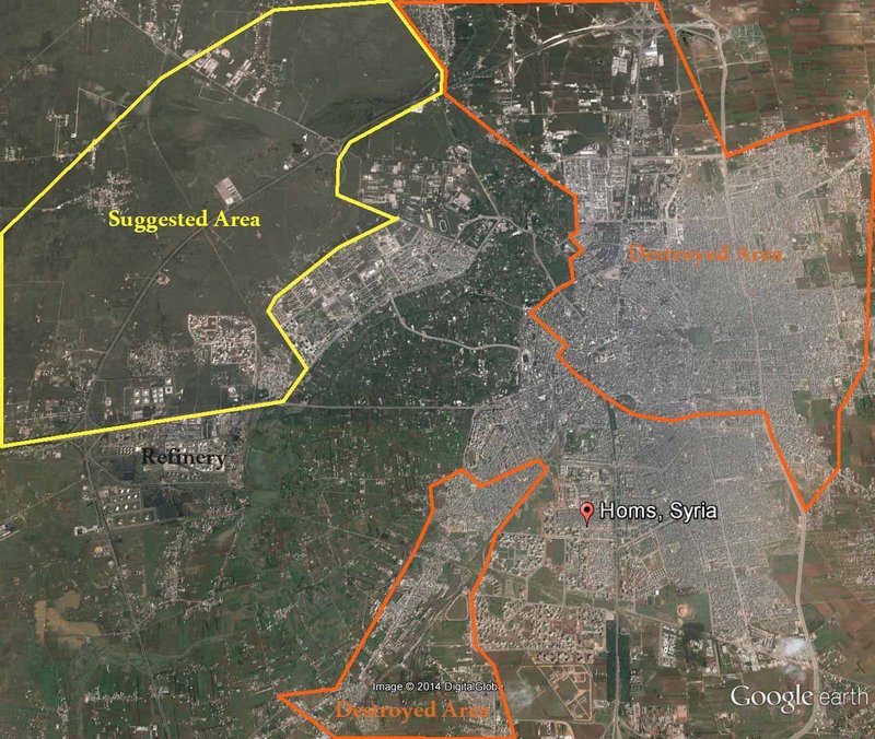 Proposal for a new Homs sited to the west of the war-ravaged city.