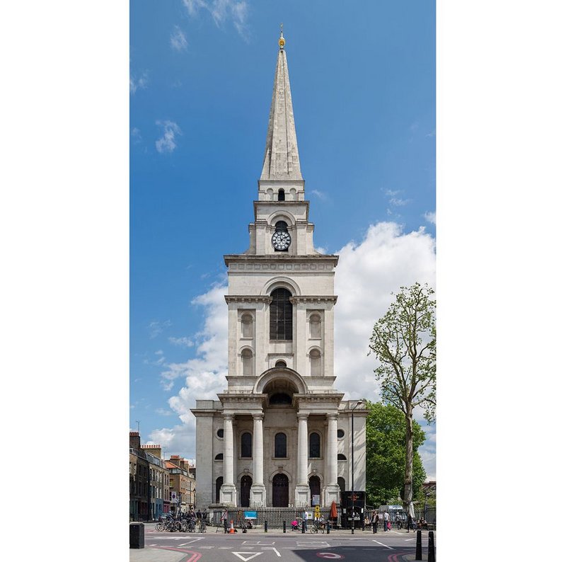 Christchurch Spitalfields, Commercial Street, London, Nicholas Hawksmoor, 1714-1729