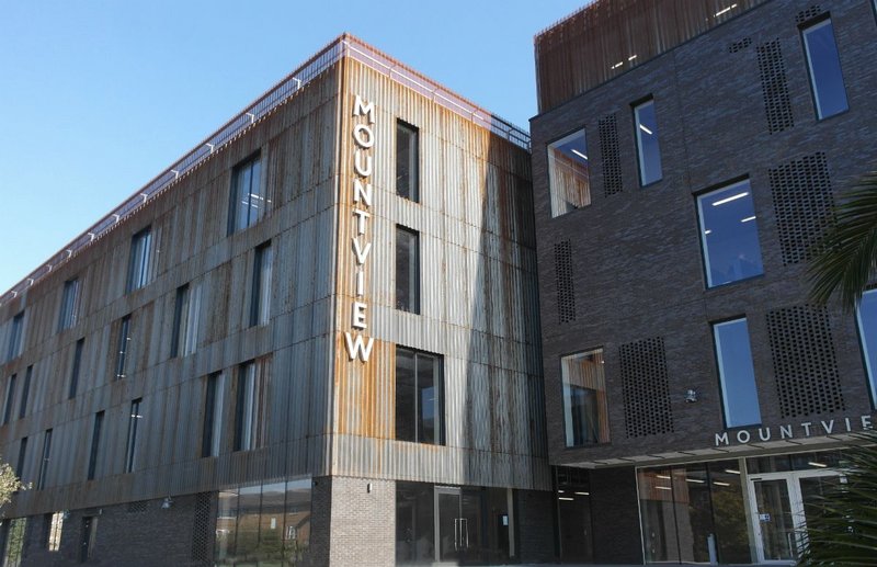 Cadisch MDA Welltec steel cladding in Corten finish, Mountview Academy of Theatre Arts, Peckham. Carl Turner Architects.