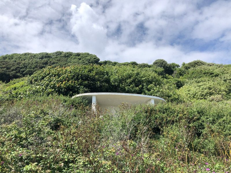 An outlook nestled in the hillside around