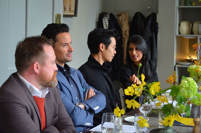 RIBAJ Rising Stars 2018 roundtable event. From left: Derek Draper, Ben Brocklesby, Jonathan Chan and Kieren Majhail.