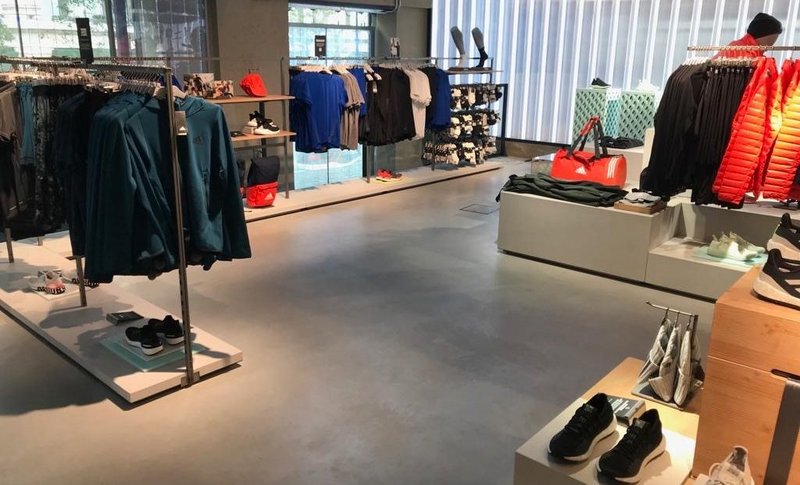 Lazenby Architop flooring at the Adidas store on London's Oxford Street.