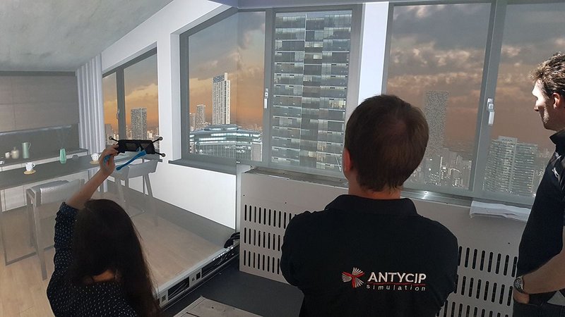 VSimulators VR walls: Antycip Simulation developed the VR system for the University of Bath chamber.