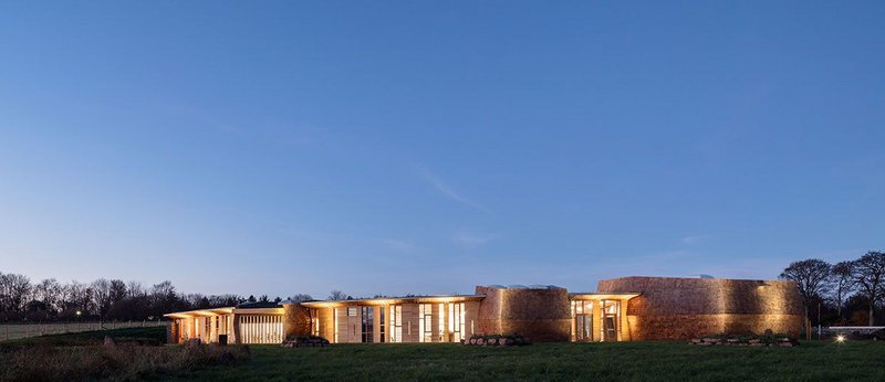 The centre has an ascending volumes of shingle clad spaces