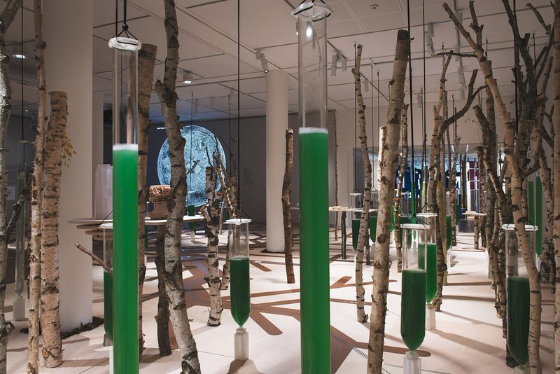 Living Structures installation showing Deep.Forest by ecoLogicStudio.