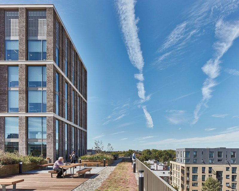 Colindale offices for London Borough of Brent by Hawkins\Brown. The firm is developing its own analytical means of interrogating sites to optimise proposals’ environmental performance.