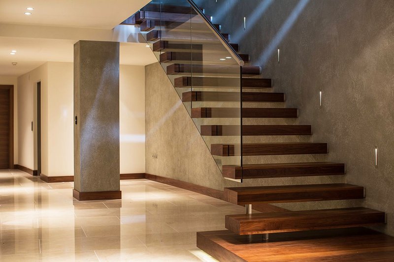 One of the most popular and contemporary styles is incorporating glass balustrades, stainless steel handrails along with timber treads.