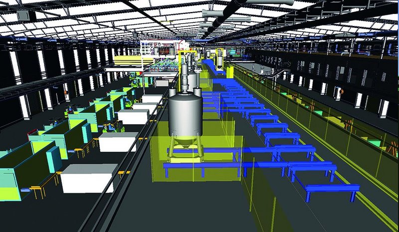 Ryders’ factory for Akzo Nobel – modelled in BIM.