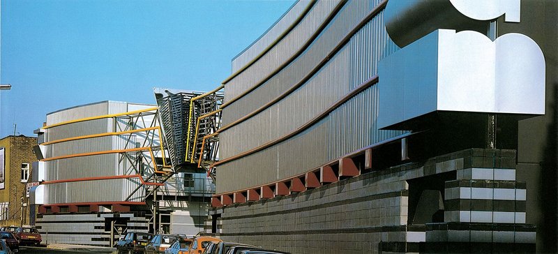 And the Po-Mo went Pop! Terry Farrell’s 1982 TV-am building in London’s Camden Town. Never listed and now, save for the tell-tale egg finials (below) on its rear elevation, unrecognisably converted.