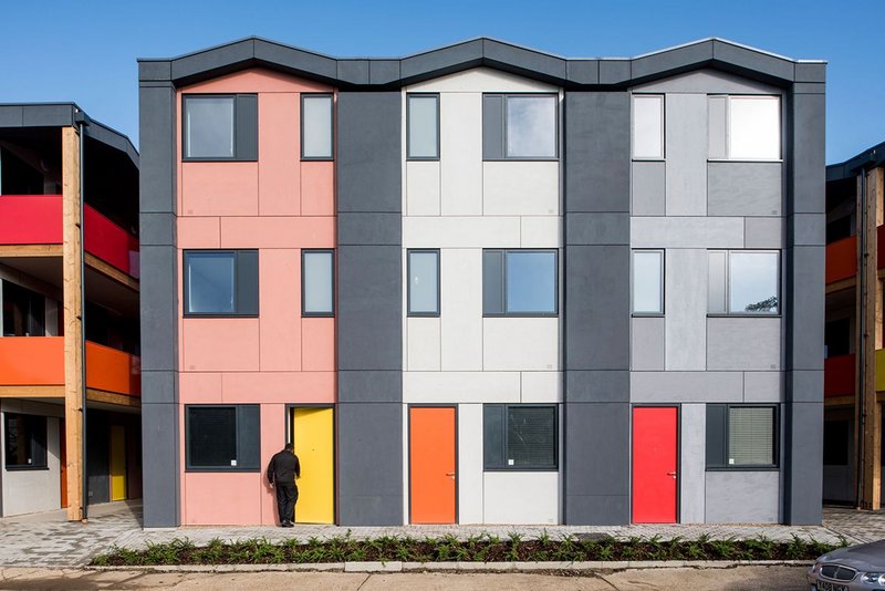 Main facade of the Y:Cube Mitcham project.