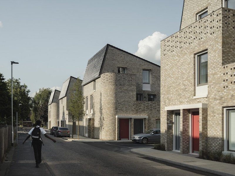 Passivhaus housing Goldsmith Street in Norwich, designed by Mikhail Riches, which won the RIBA Stirling Prize in 2019.