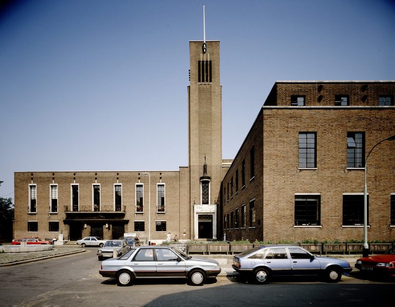 Hornsey Town Hall, London, designed by Reginald H. Uren, 1935.