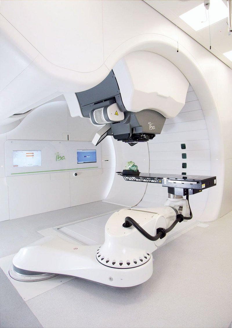 The space-age interior of a PBT gantry at JDDK’s Rutherford Cancer Centre in Wales – as heavy as it looks