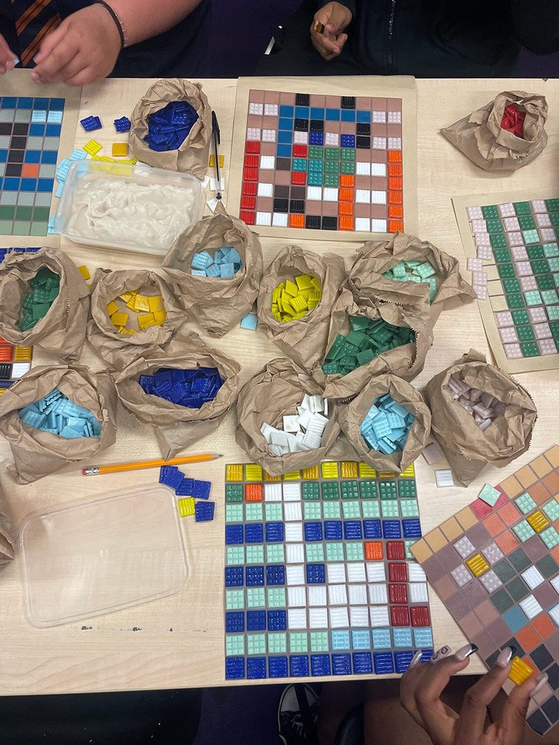Mosaic workshop held by Office S&M with young people for its Bruce Grove project.