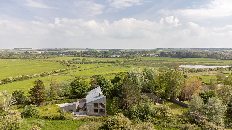 The house sits on a flood plain, at risk from the sea but also the surrounding marsh.