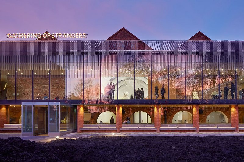 The once-blank gable end to the park brought to life with the Promenade gallery above.