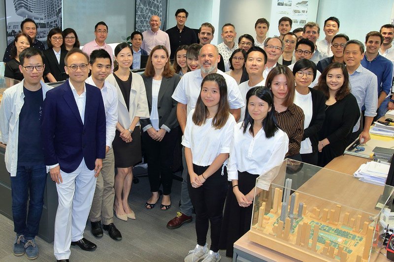 Staff in TFP Farrells Hong Kong office. Based in Hong Kong since 1991, Farrells have developed a strong reputation in the Asian market for their design of urban transportation infrastructure projects, landmark skyscrapers and master plans.